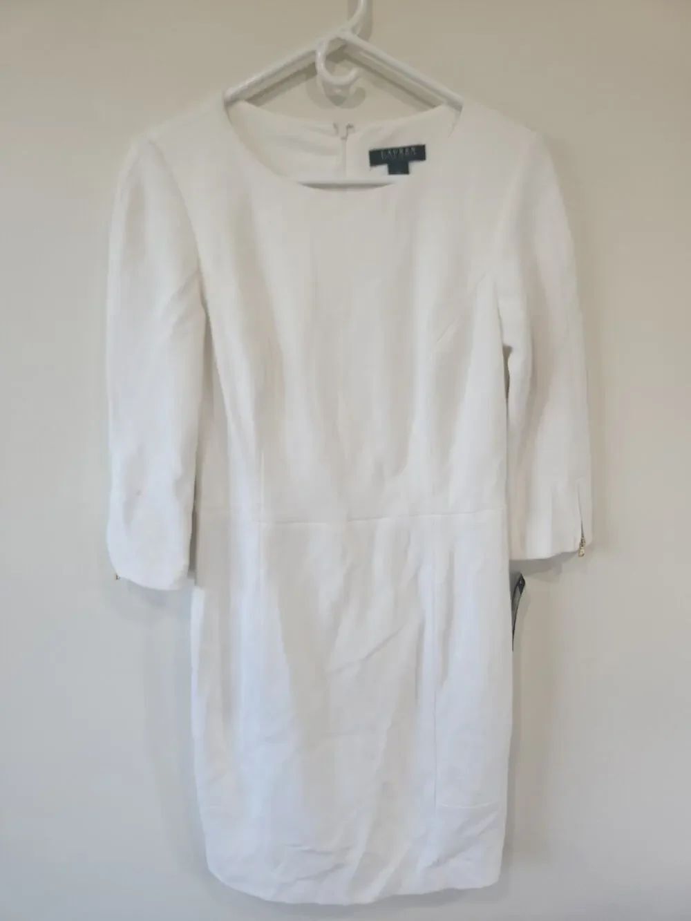 Ralph Lauren Boat Neck Shift Dress Size 10 Stylish Lined NWT READ